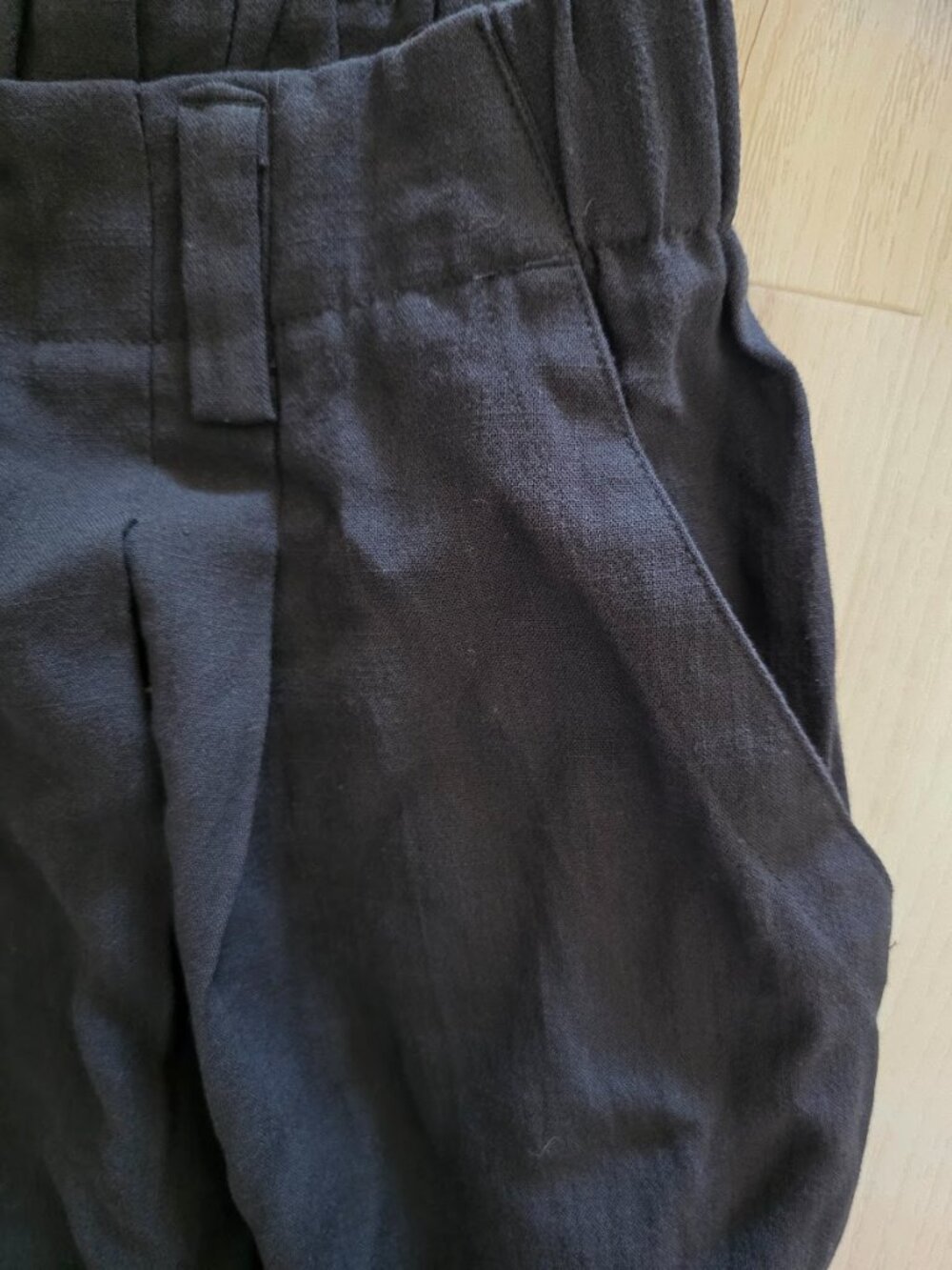 Halara Flex High Waisted Pleated Wide Leg Work Trousers Pants Black XL Tall - Picture 6 of 10
